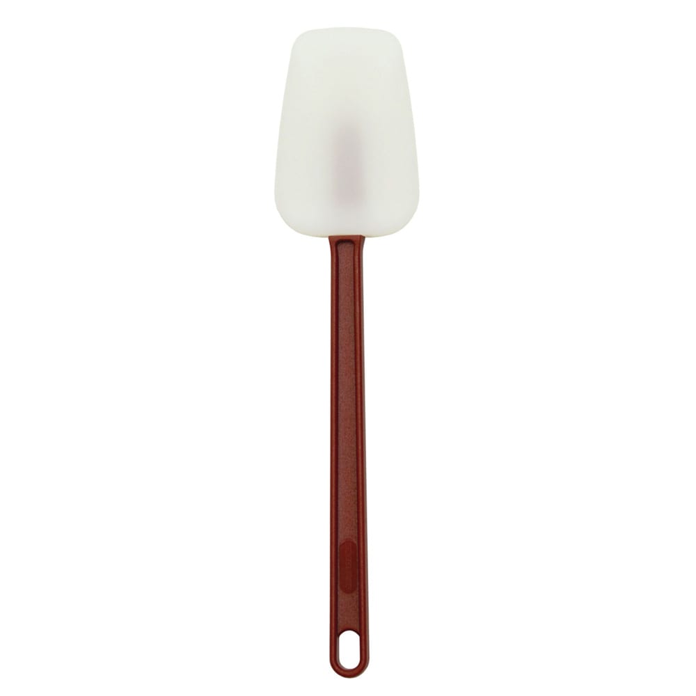 Thunder Group PLSP014SHR 14" Scraper Spoon w/ Red Plastic Handle - Silicon, White