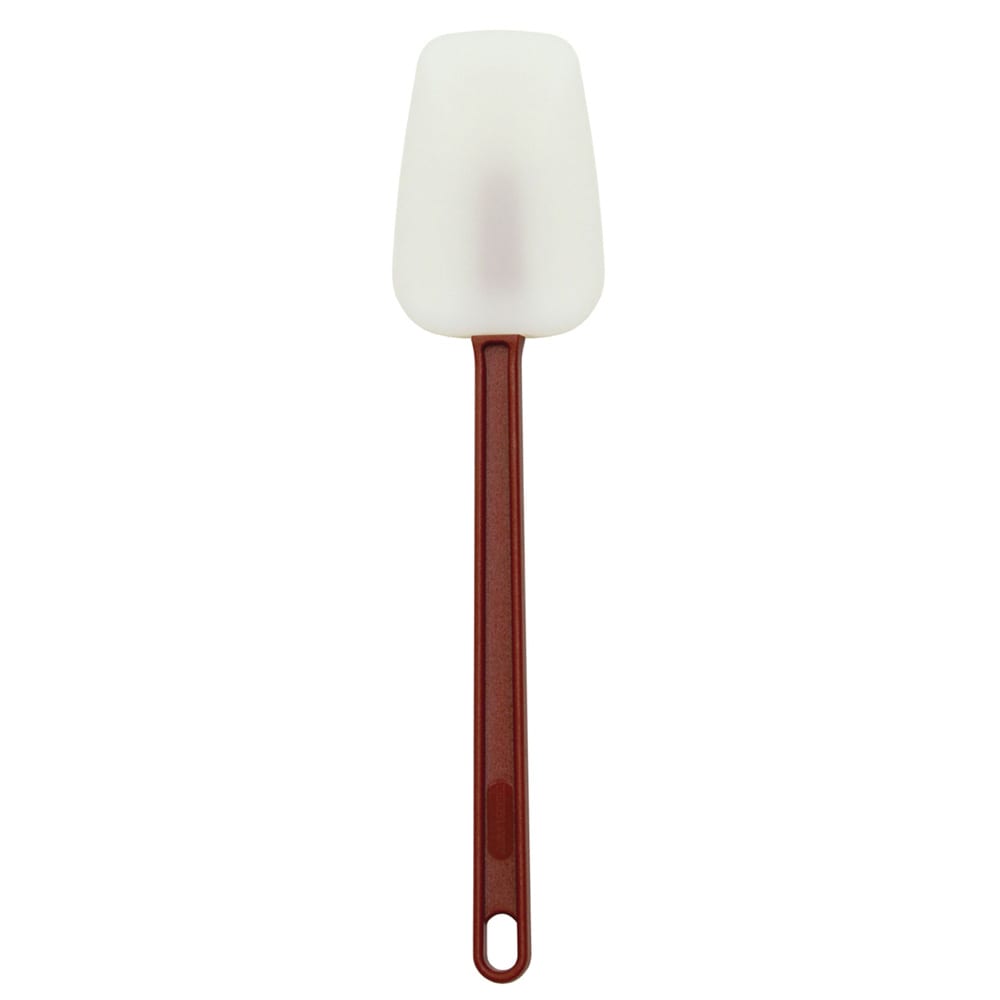 Thunder Group PLSP016SHR 16" Scraper Spoon w/ Red Plastic Handle - Silicon, White