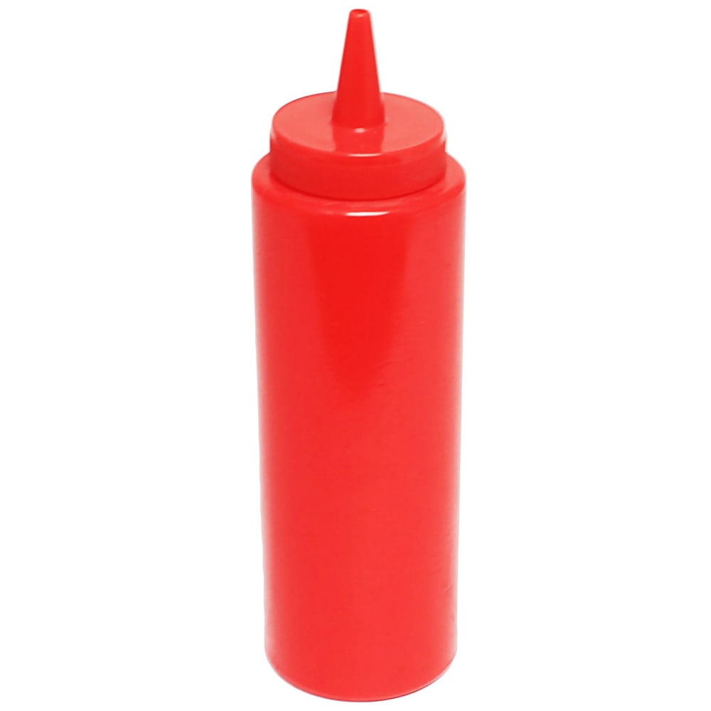 Thunder Group PLTHSB008R 8 oz Squeeze Bottle - Plastic, Red