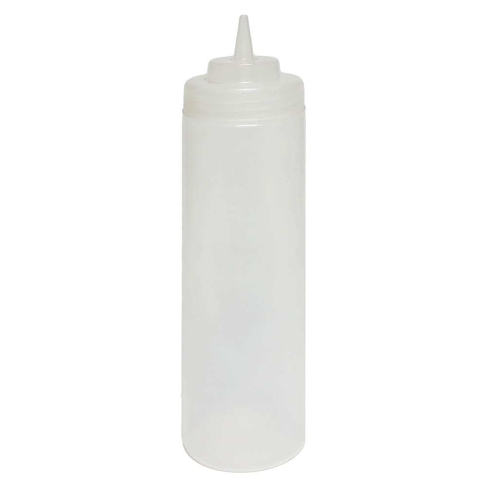 Thunder Group PLTHSB024CW 24 oz Wide Mouth Squeeze Bottle - Plastic, Clear