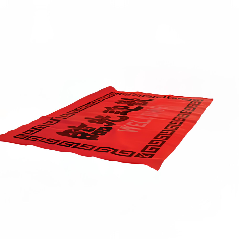 Thunder Group PLWC001 Rectangular "Welcome" Mat - 2' x 4 1/2' , Red