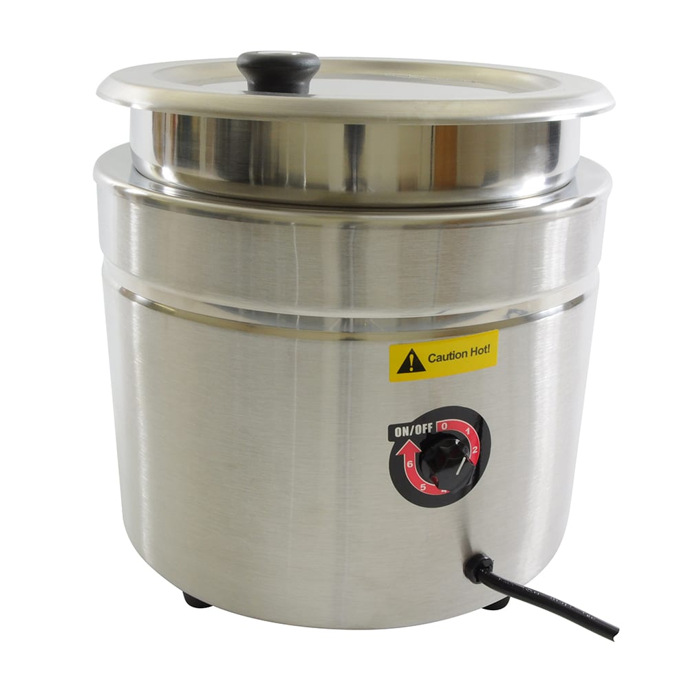 Thunder Group SEJ38000C 10 1/2 qt Countertop Soup Warmer w/ Adjustable Temperature Controls, 120v
