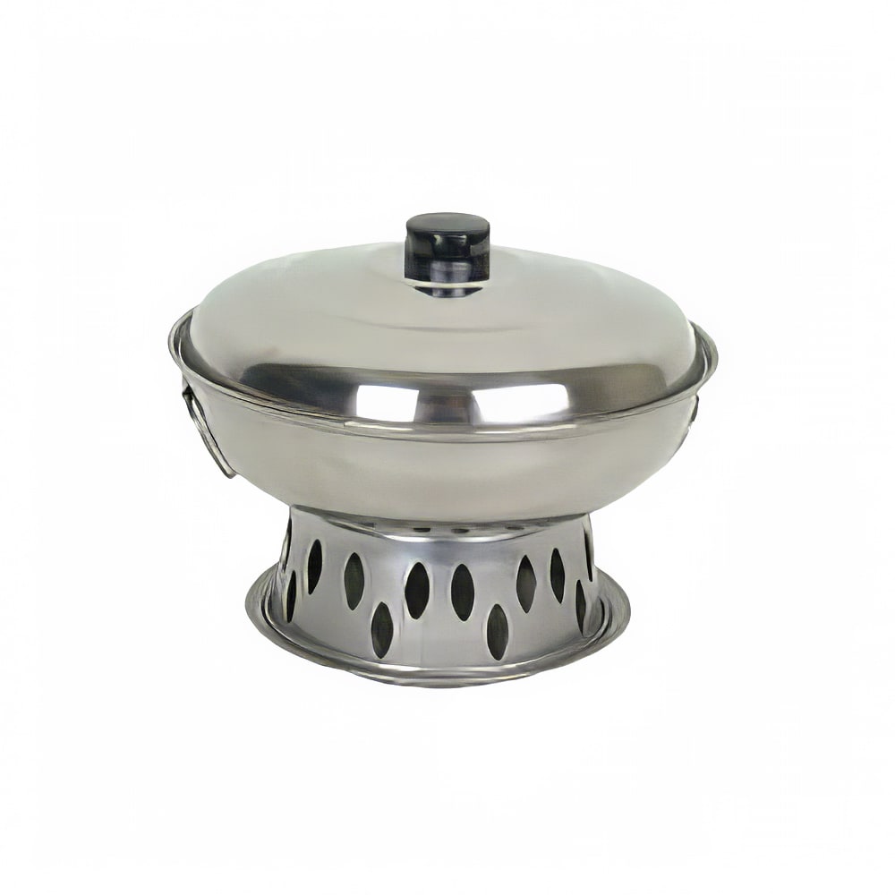 Thunder Group SLAL04A 11" Round Wok Chafer Set - Stainless Steel