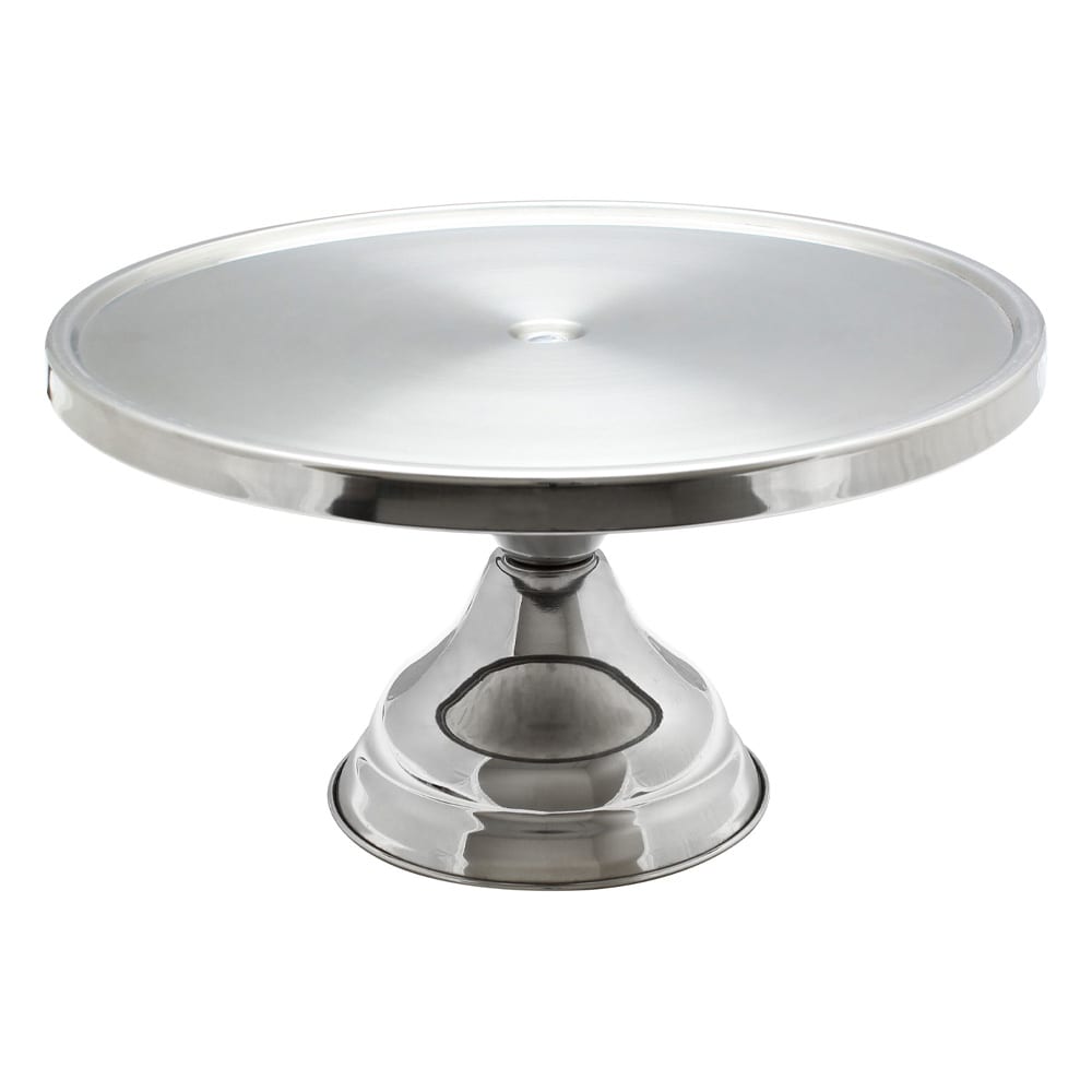 Thunder Group SLCS001 13 1/4" Round Cake Stand, Stainless