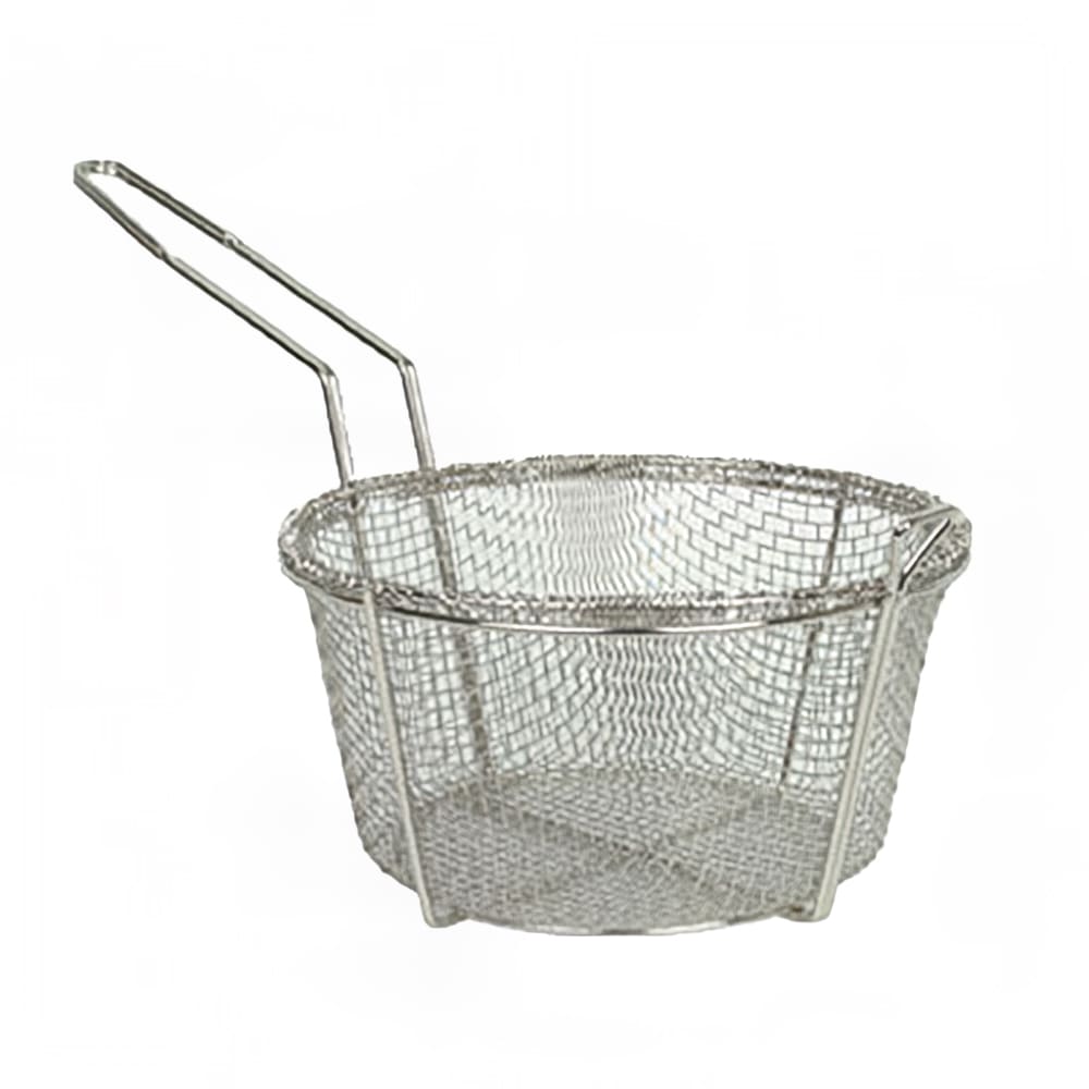 Thunder Group SLFB002 Fryer Basket w/ Uncoated Handle & Front Hook, 9 1/2"D x 4 1/2"H