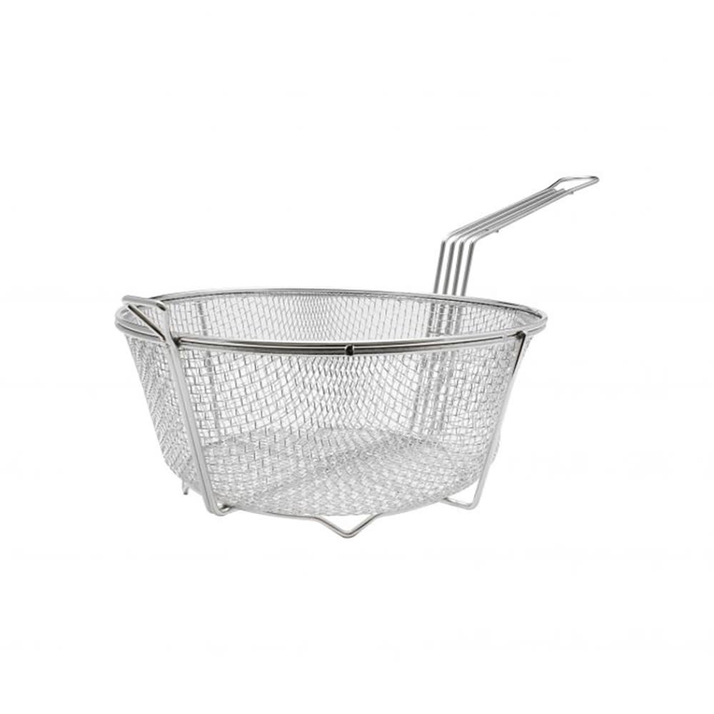 Thunder Group SLFB006 Fryer Basket w/ Uncoated Handle & Front Hook, 13 1/4"D x 5 1/8"H