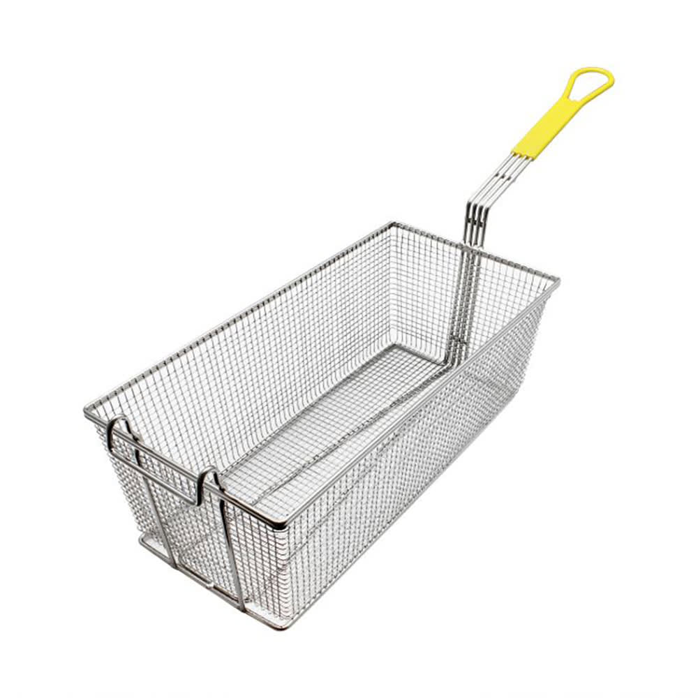 Thunder Group SLFB009 Fryer Basket w/ Coated Handle & Front Hook, 17" x 8 1/4" x 6"