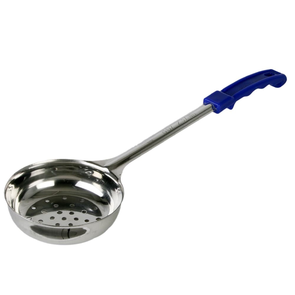 Thunder Group SLLD108PA 8 oz Perforated Portion Spoon w/ Stainless Bowl, Blue