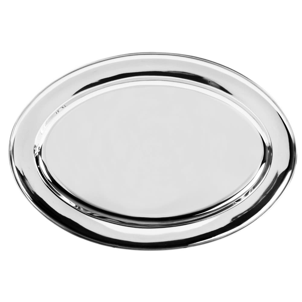 Thunder Group SLOP026 Oval Serving Platter - 26" x 18", Stainless, Mirror Finish