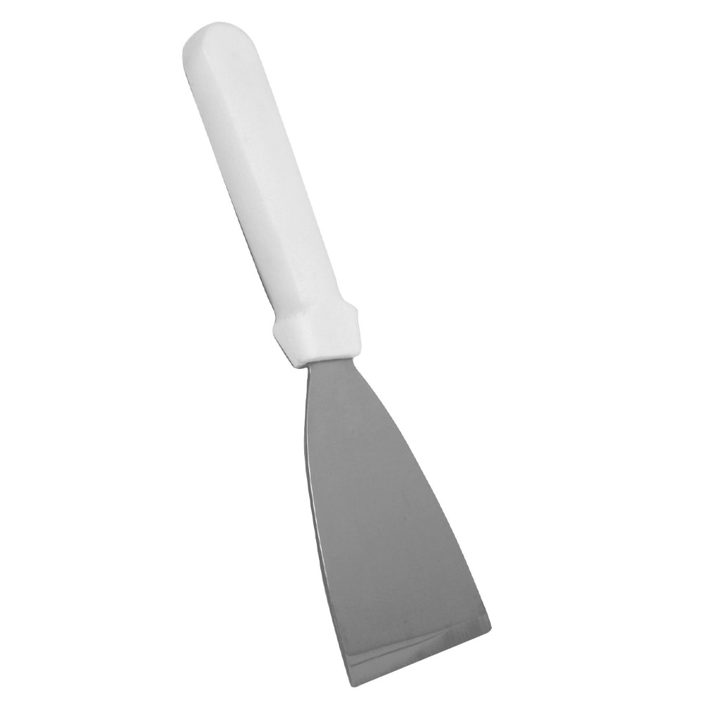 Thunder Group SLPS004P 9 3/4" Pan Scraper w/ White Plastic Handle, Stainless Steel
