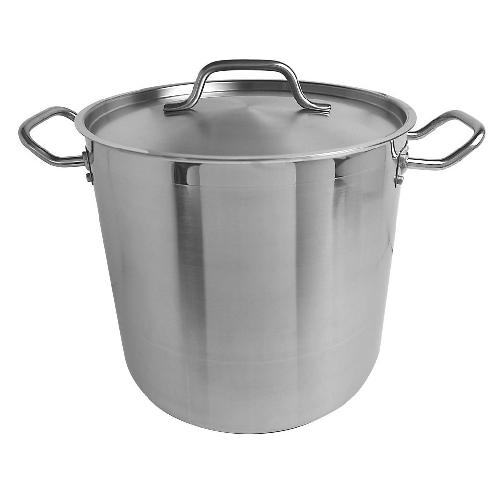 Thunder Group SLSPS4016 16 qt Stainless Steel Stock Pot w/ Cover - Induction Ready