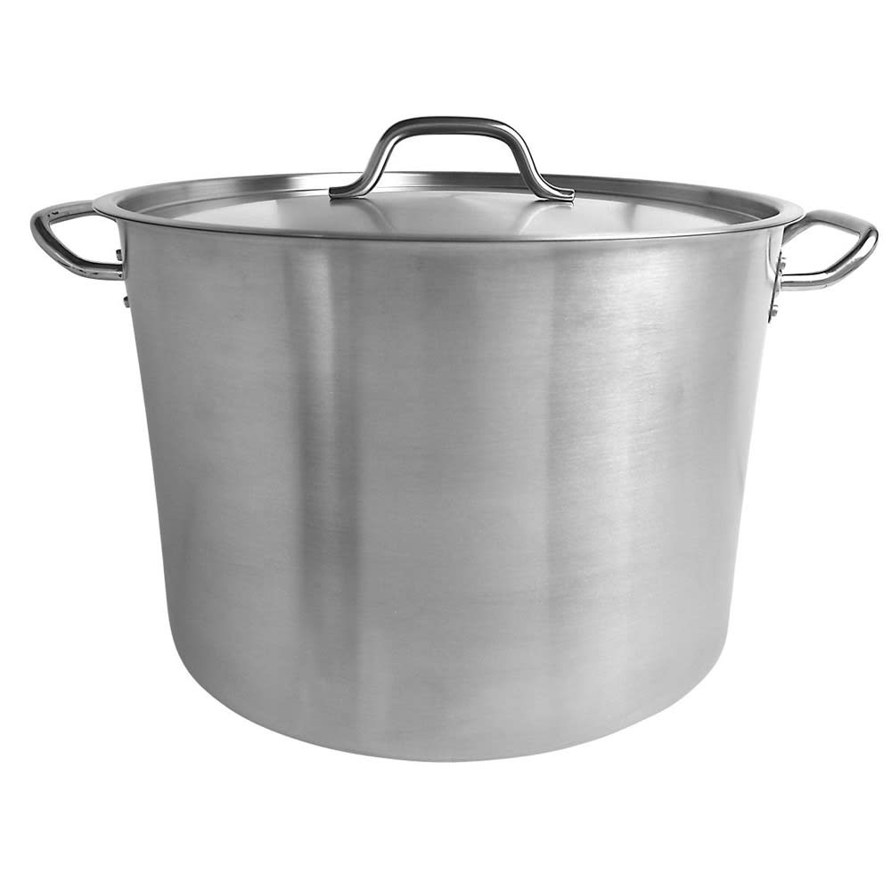 Thunder Group SLSPS4040 40 qt Stainless Steel Stock Pot w/ Cover - Induction Ready