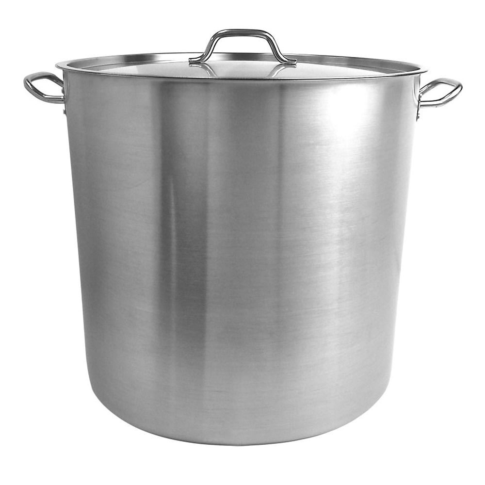 Thunder Group SLSPS4060 60 qt Stainless Steel Stock Pot w/ Cover - Induction Ready