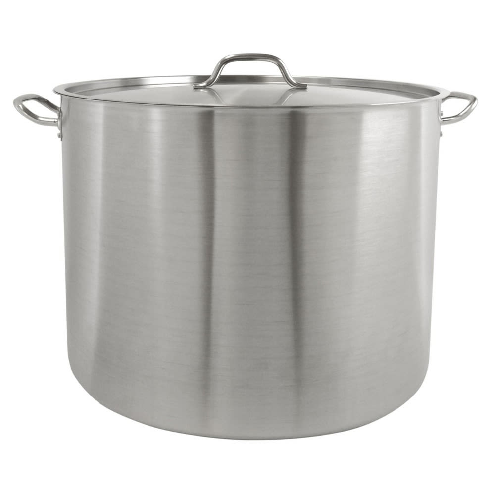 Thunder Group SLSPS4080 80 qt Stainless Steel Stock Pot w/ Cover - Induction Ready