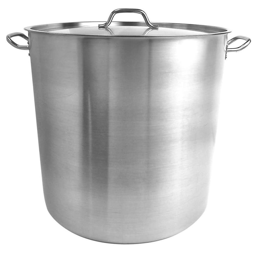 Thunder Group SLSPS4100 100 qt Stainless Steel Stock Pot w/ Cover - Induction Ready