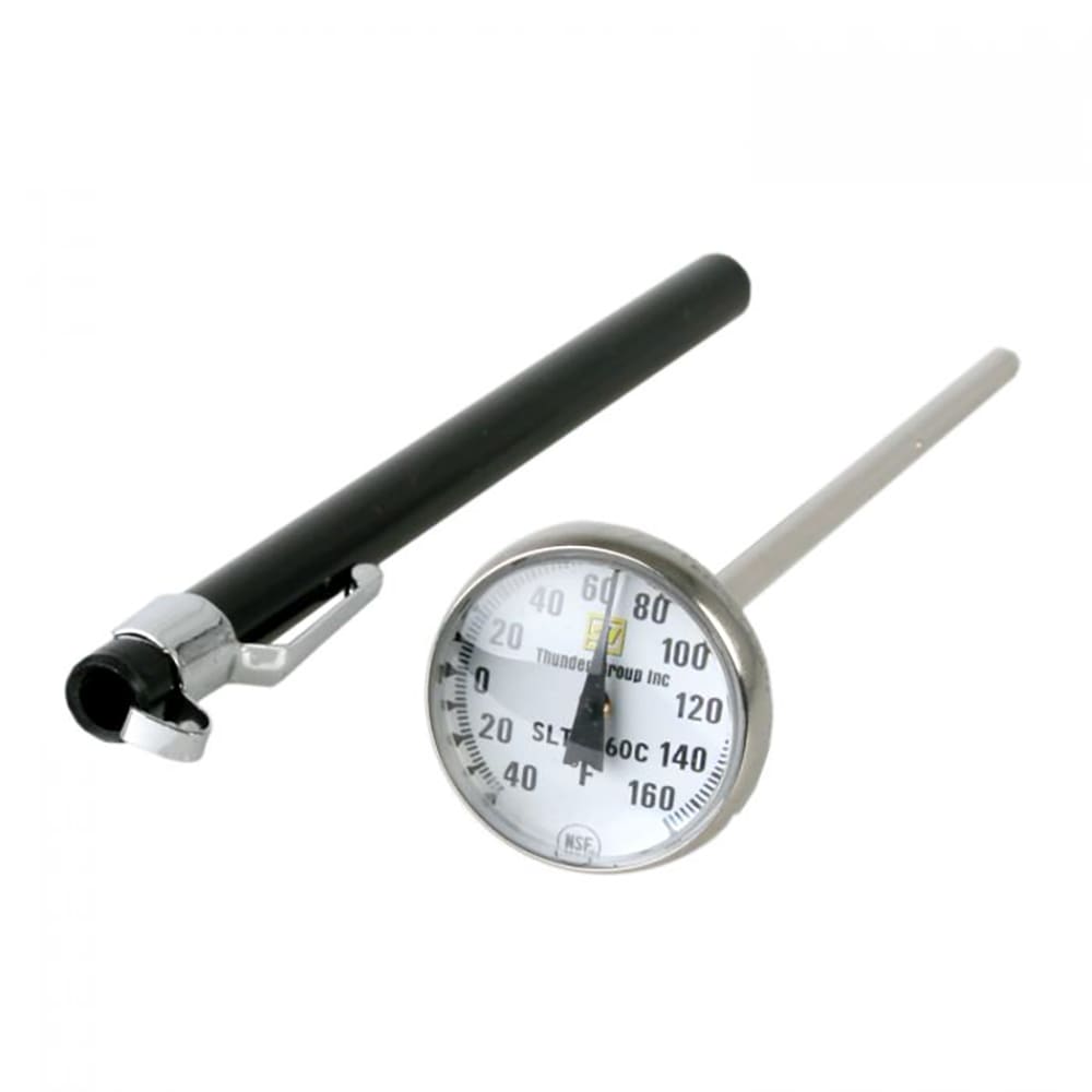 Thunder Group SLTH160C 1 1/8" Dial Type Pocket Thermometer w/ 5" Stem, -40° to 160°F
