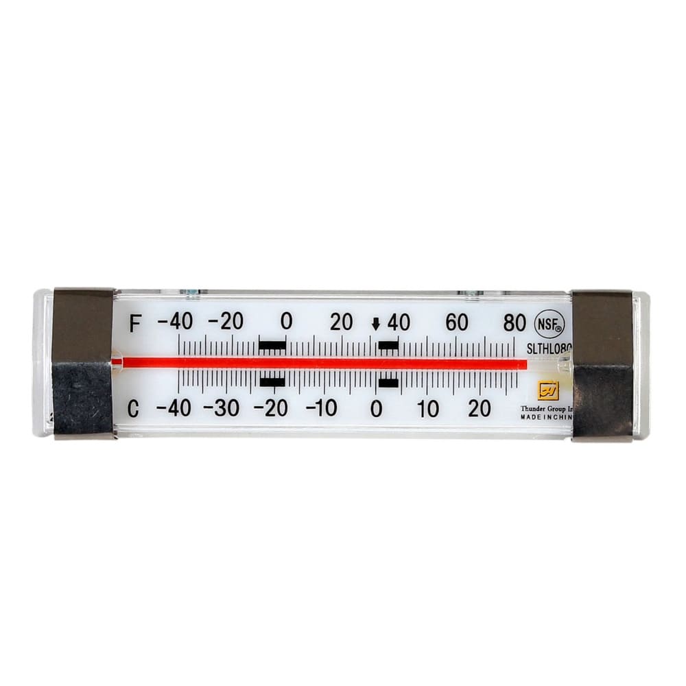 Thunder Group SLTHL080 Tube Type Refrigerator/Freezer Thermometer w/ -40° to 80°F Temperature Range