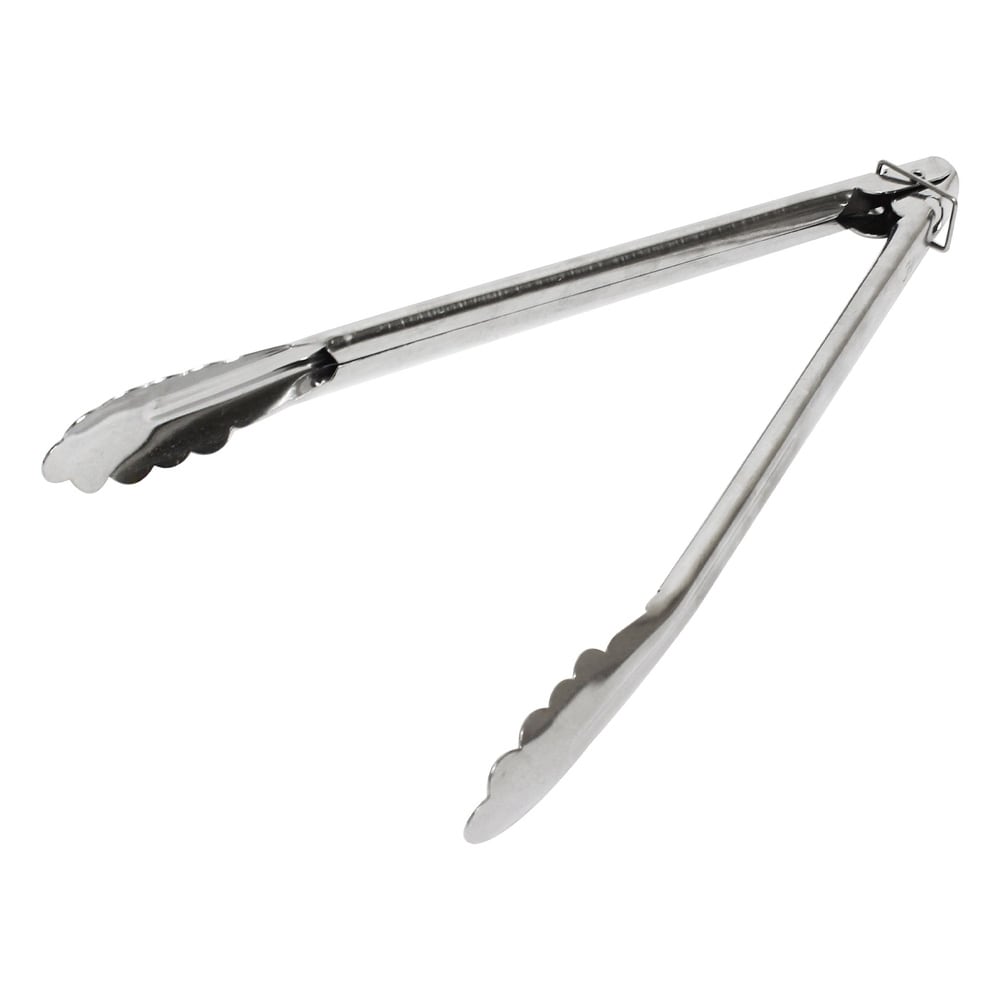 Thunder Group SLTHUT112 12"L Stainless Utility Tongs