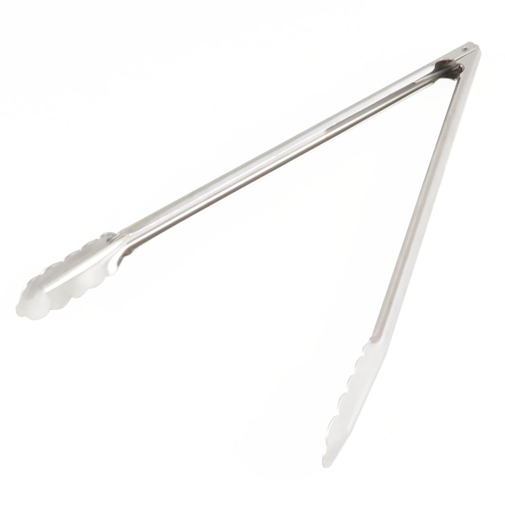 Thunder Group SLTHUT212 12"L Stainless Utility Tongs