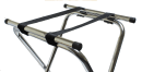 Thunder Group SLTS002 Folding Tray Stand - (2) Black Nylon Straps, Chrome Plated thumbnail 2