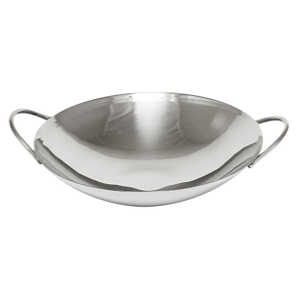 Thunder Group SLWK008 8" Round Wok Serving Dish, Stainless Steel