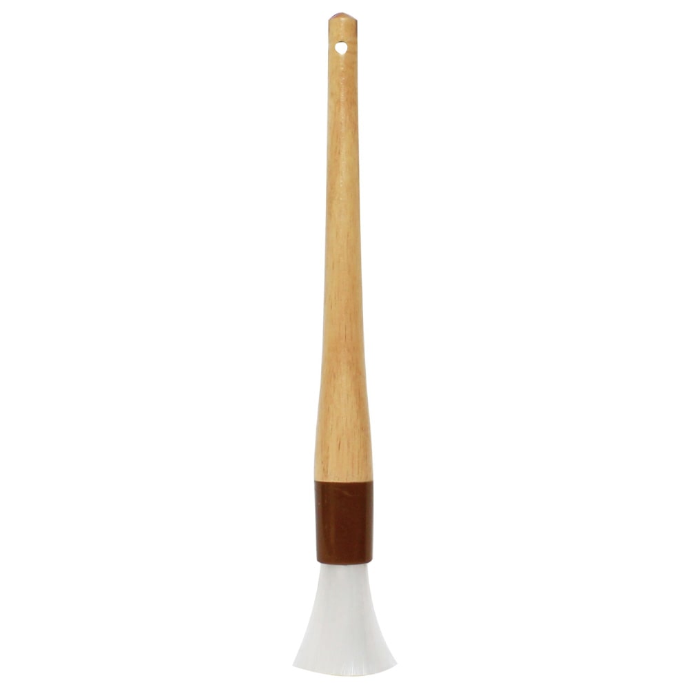 Thunder Group WDPB006N 1" Round Pastry Brush - Nylon Bristles, Brown Plastic Ferrule, Wood Handle