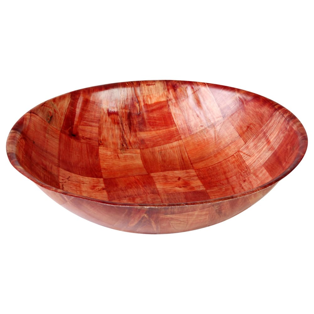Thunder Group WDTSB012 12" Salad Bowl, Woven Wood