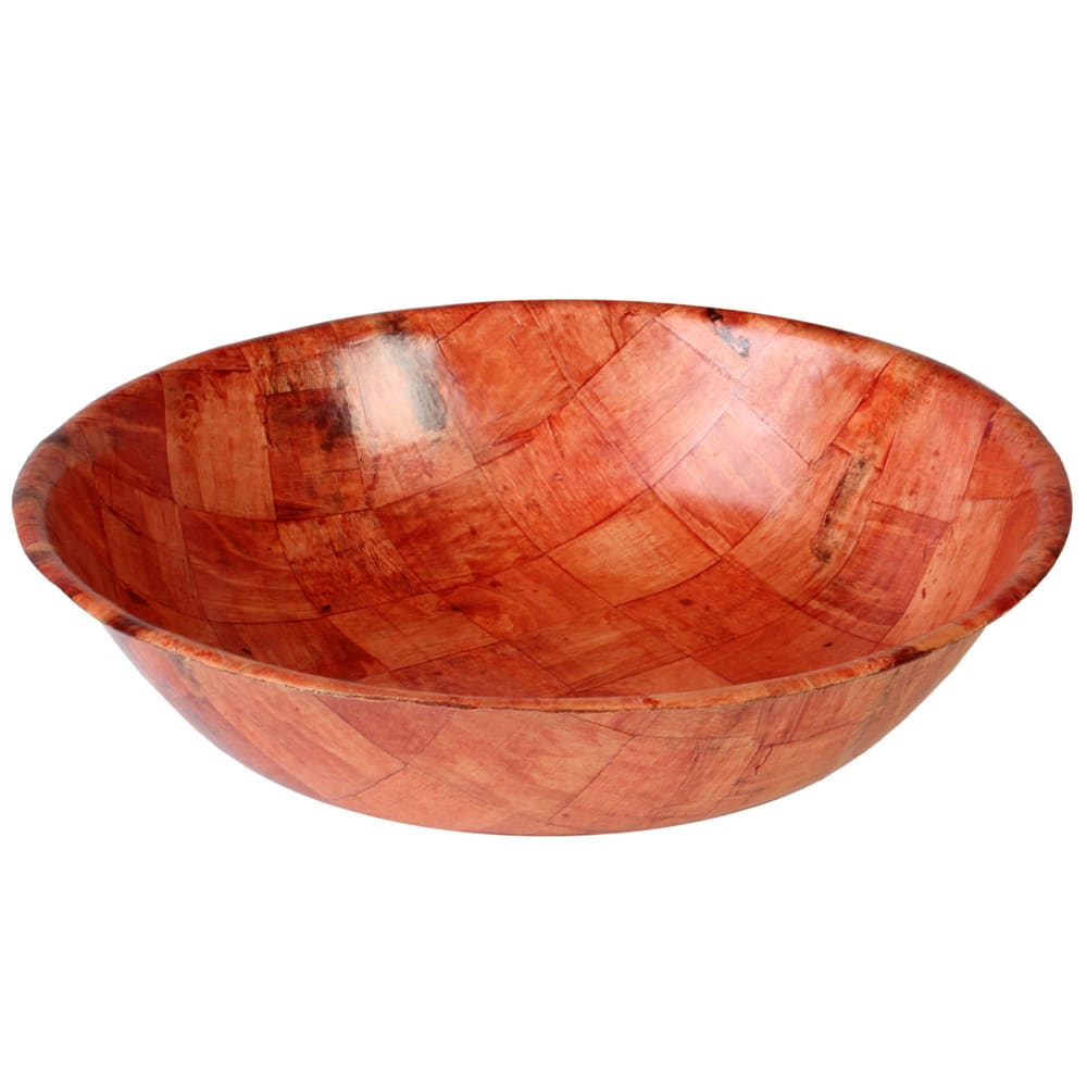 Thunder Group WDTSB016 16" Salad Bowl, Woven Wood