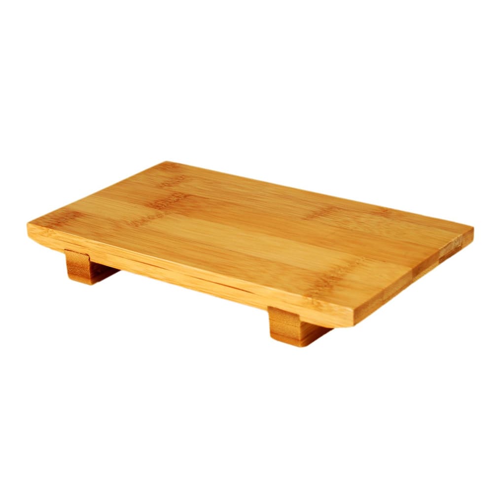 Thunder Group WSPB001 Sushi Serving Plate - 8 1/2" x 4 3/4", Bamboo