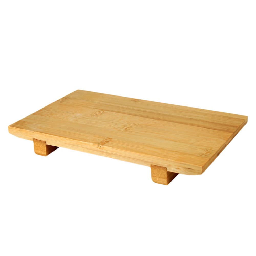 Thunder Group WSPB002 Sushi Serving Plate - 9 1/2" x 6", Bamboo