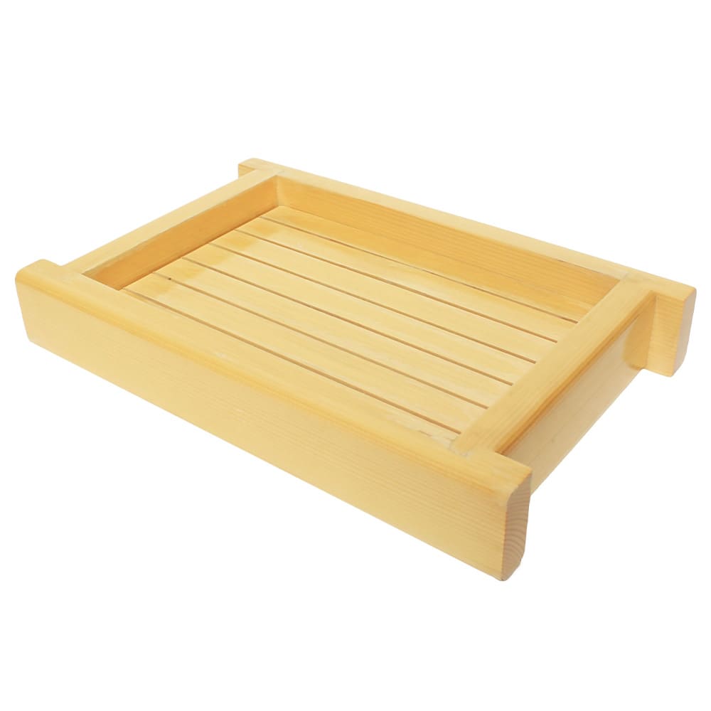 Thunder Group Y-15 Sushi Serving Tray - 13 1/4" x 21 1/2", Shiraki Wood