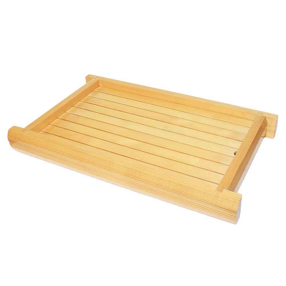 Thunder Group Y-55 Sushi Serving Tray - 8" x 12 1/2", Shiraki Wood