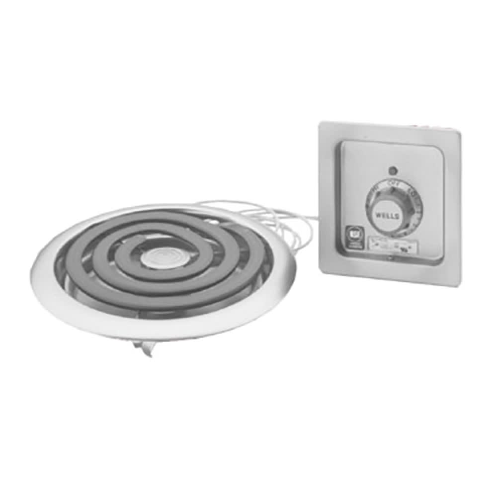 Wells H-336 10" Electric Hotplate w/ (1) Burner & Infinite Controls, 120-208v/1ph