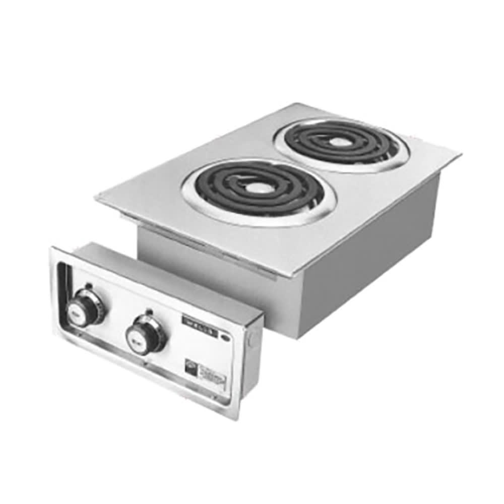 Wells H-636 14 3/4" Electric Hotplate w/ (2) Burners & Infinite Controls, 208/240v/1ph