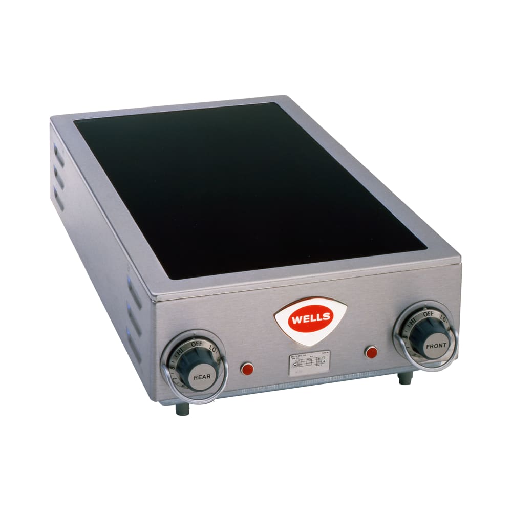 Wells HC-225 14 3/4" Electric Hotplate w/ (2) Burners & Infinite Controls, 208-240v/1ph