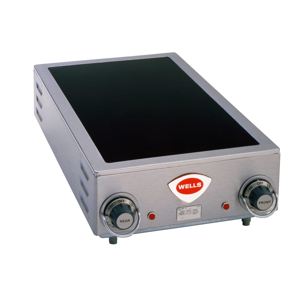 Wells HC-225 14 3/4" Electric Hotplate w/ (2) Burners & Infinite Controls, 220/240v/1ph