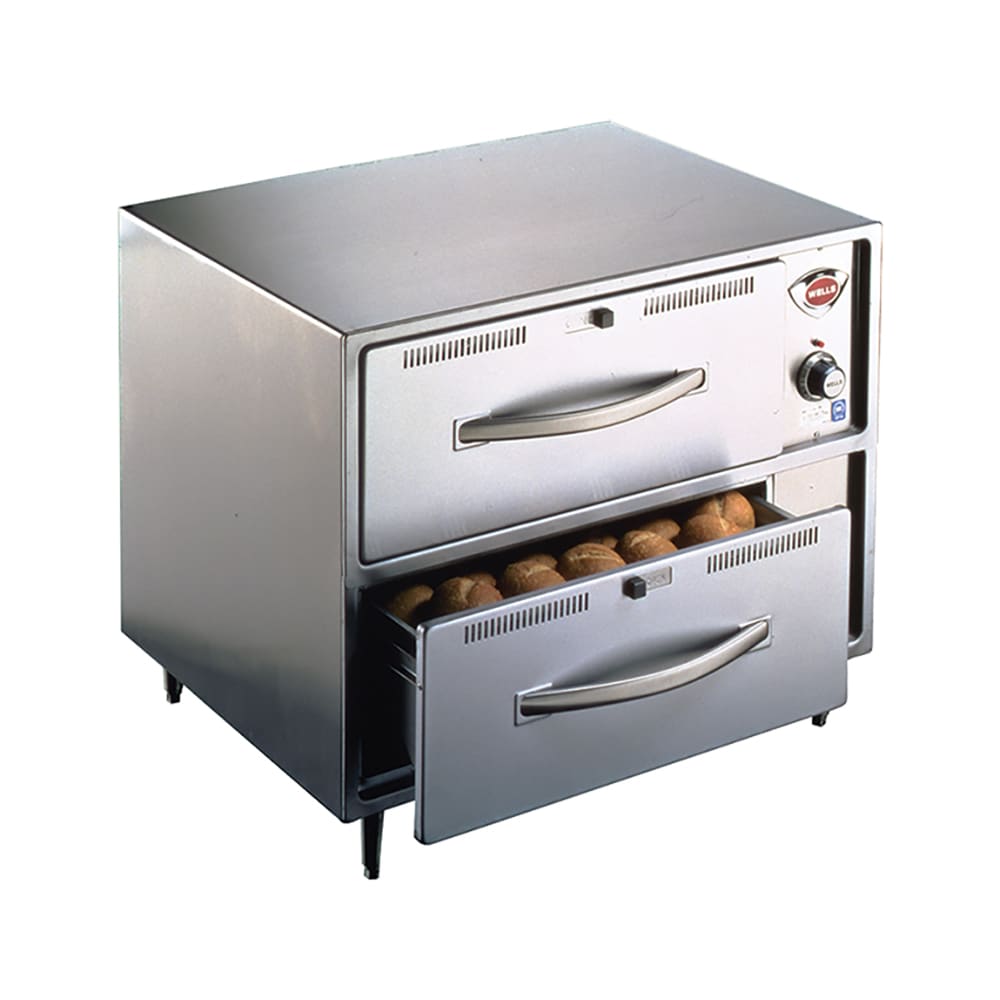 Wells RW-2HD 29.5"W Freestanding Warming Drawer w/ (2) 21.5" Compartments, 208-240v/1ph