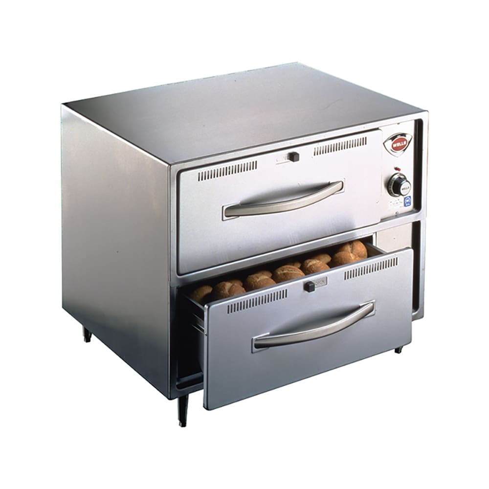 Wells RW-2HD 29.5"W Freestanding Warming Drawer w/ (2) 21.5" Compartments, 120v