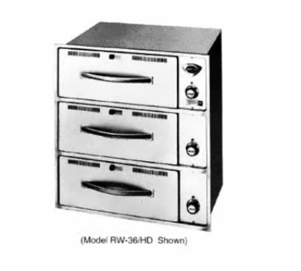 Wells RW-36HD 29.5"W Built In Warming Drawer w/ (3) 21.5" Compartments, 208-240v/1ph