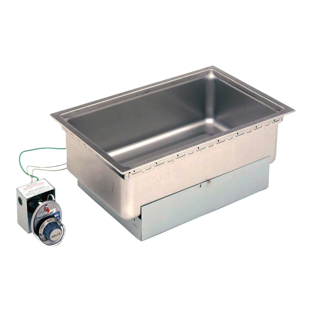 Wells SS-206ER Drop-In Hot Food Well w/ (2) Full Size Pan Capacity, 208-240v/1ph