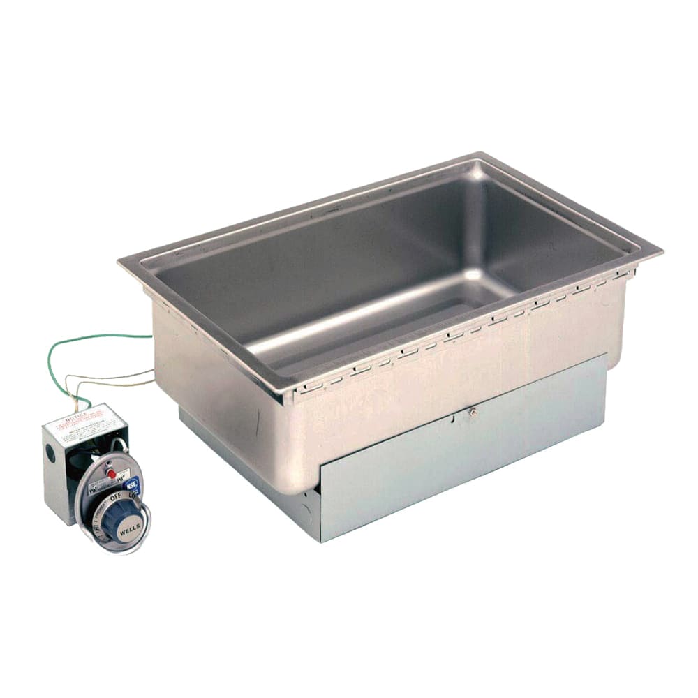 Wells SS-206TDU Built-In Food Warmer w/ Drain, 12"x20" Pan Opening, Thermostatic, 208-240v/1ph