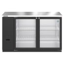 Hoshizaki BB59-G 59 1/2" Bar Refrigerator - 2 Swinging Glass Doors, Black, 115v thumbnail 2