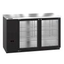 Hoshizaki BB59-G 59 1/2" Bar Refrigerator - 2 Swinging Glass Doors, Black, 115v thumbnail 3