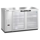 Hoshizaki BB59-G-S 59 1/2" Bar Refrigerator - 2 Swinging Glass Doors, Stainless, 115v thumbnail 3