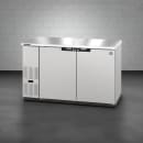 Hoshizaki BB59-S 59 1/2" Bar Refrigerator - 2 Swinging Solid Doors, Stainless, 115v thumbnail 2
