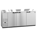 Hoshizaki BB80-S 80" Bar Refrigerator - 3 Swinging Solid Doors, Stainless, 115v thumbnail 3