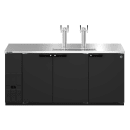 Hoshizaki DD80 80" Kegerator Beer Dispenser w/ (4) Keg Capacity - (2) Columns, Black, 115v thumbnail 2