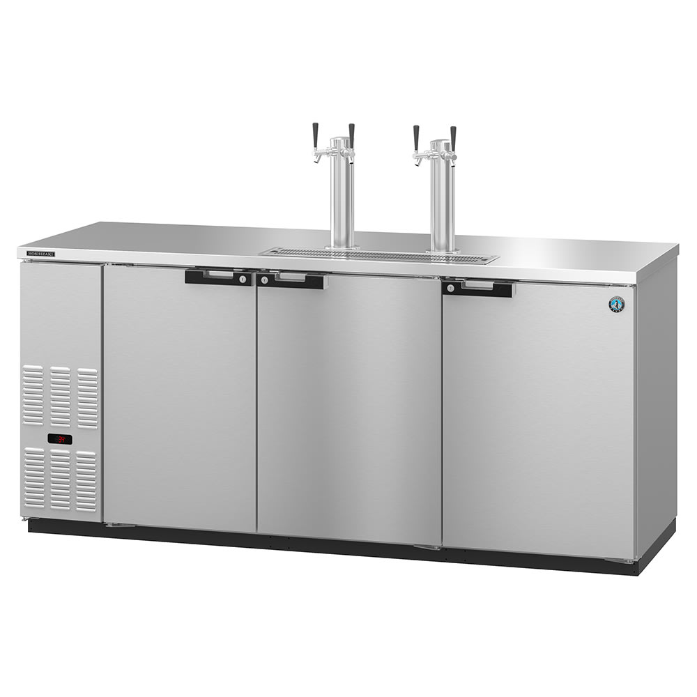 Hoshizaki DD80-S 80" Kegerator Beer Dispenser w/ (4) Keg Capacity - (2) Columns, Stainless, 115v