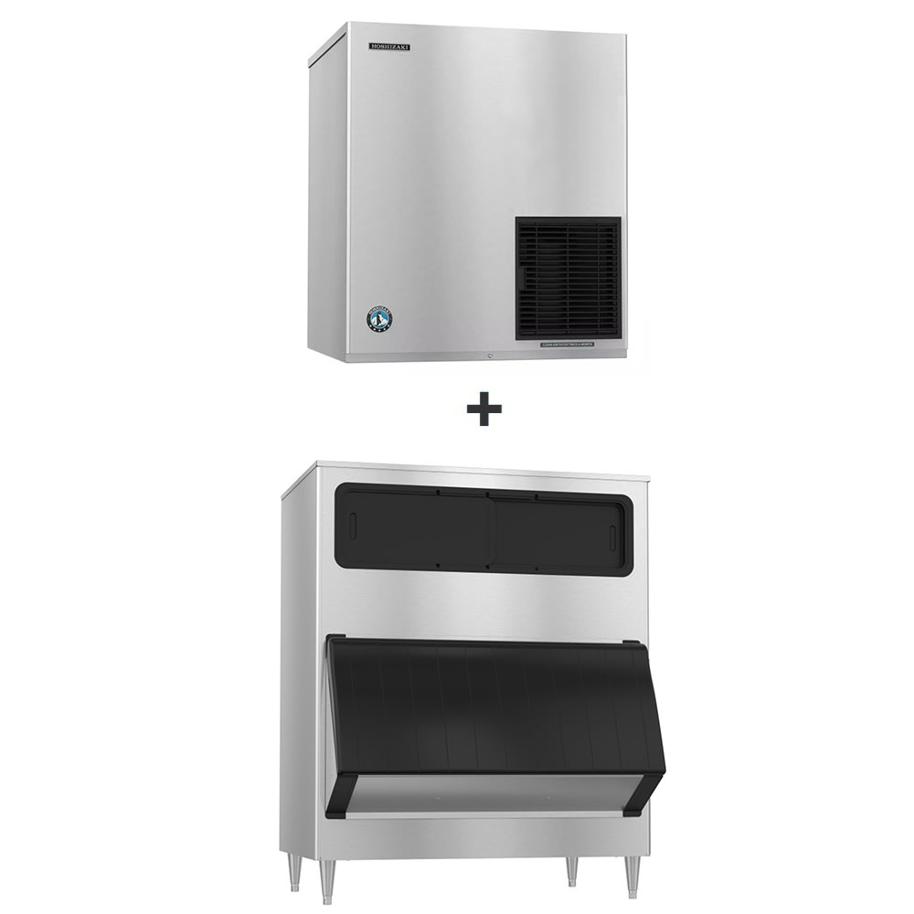 Hoshizaki F-1501MWJ/B-1300SS 1624 lb F Series Flake Ice Machine w/ Bin - 1304 lb Storage, Water Cooled, 208-230v