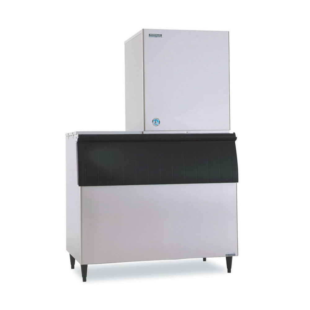 Hoshizaki F-2001MWJ/B-700SF/HS-2034 2043 lb F Series Flake Ice Machine w/ Bin - 700 lb Storage, Water Cooled, 208-230v